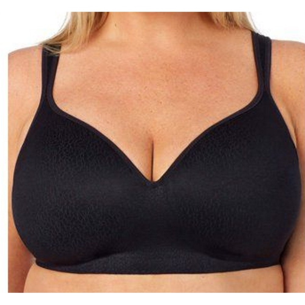 NWT 2 Secret Treasures 46DDD black & Purple Wirefree Balconette Bra 97494